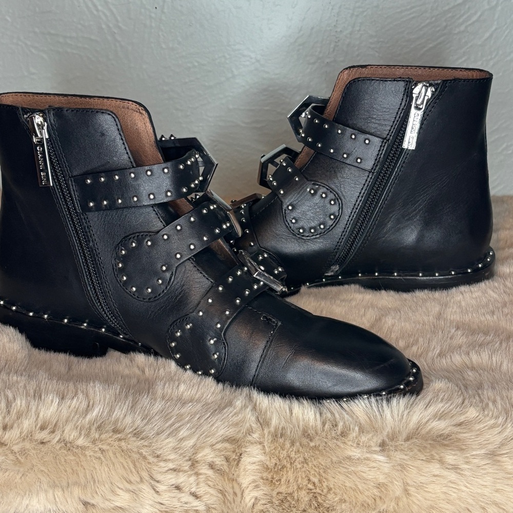 Gianni Rini Studded Booties‎ w/ Buckles Black Size 6 - Picture 8 of 15